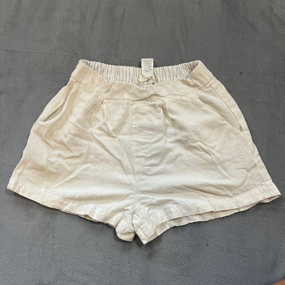 Altar'd State Linen‎ Cream Shorts Womens Size Small White Beige